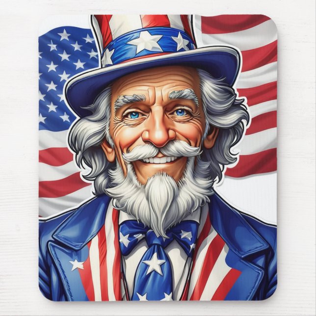 Tapis De Souris Oncle Sam USA (Devant)