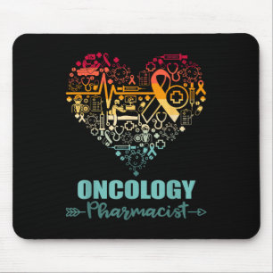 Tapis De Souris Oncologie Pharmaciste Coeur drôle Oncologie Vintag