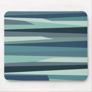 Tapis De Souris Ondes océaniques géométriques bleues