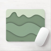 Tapis de souris ondulé à la sauge moderne et au ve