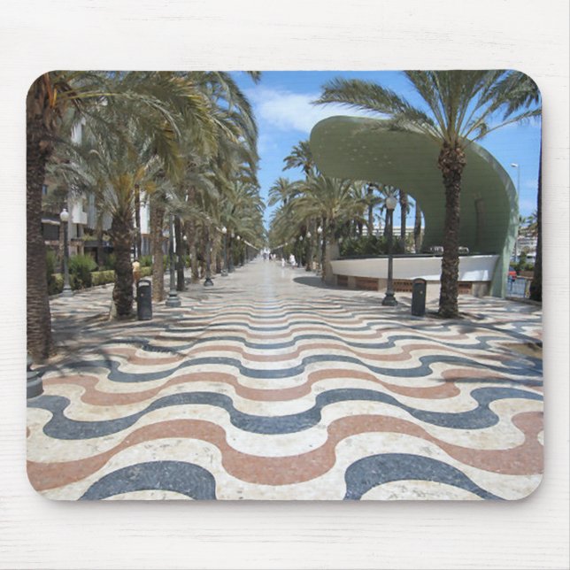 Tapis de souris onduleux de trottoir de tuiles (Devant)