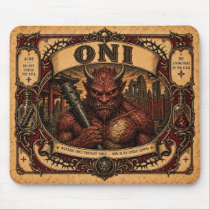 Tapis De Souris Oni, Monstre de Cirque Vintage