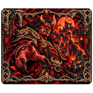 Tapis De Souris Oni, monstre de papier découpé