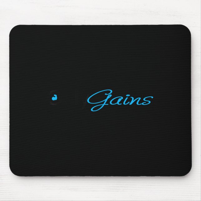 Tapis De Souris Only Gains _ Funny Gym Motivation  (Devant)