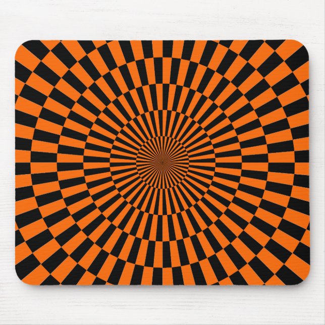Tapis De Souris Op Art - Orange et noir (Devant)