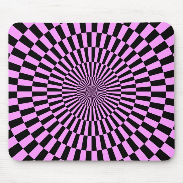 Tapis De Souris Op Art - Violet clair et noir (Devant)