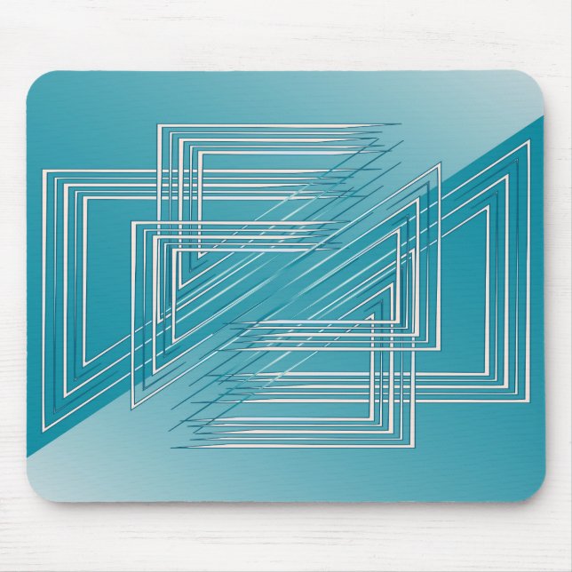 Tapis De Souris Opal Turquoise blanc (Devant)