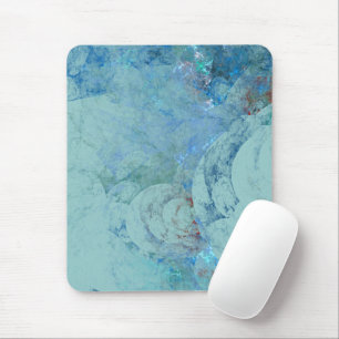 Tapis De Souris Opale Bleue Abstraite