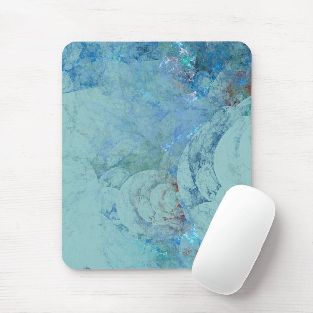 Tapis De Souris Opale Bleue Abstraite  (Avec souris)