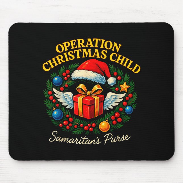 Tapis De Souris Opération Enfant de Noël Sac à main de Samaritan X (Devant)