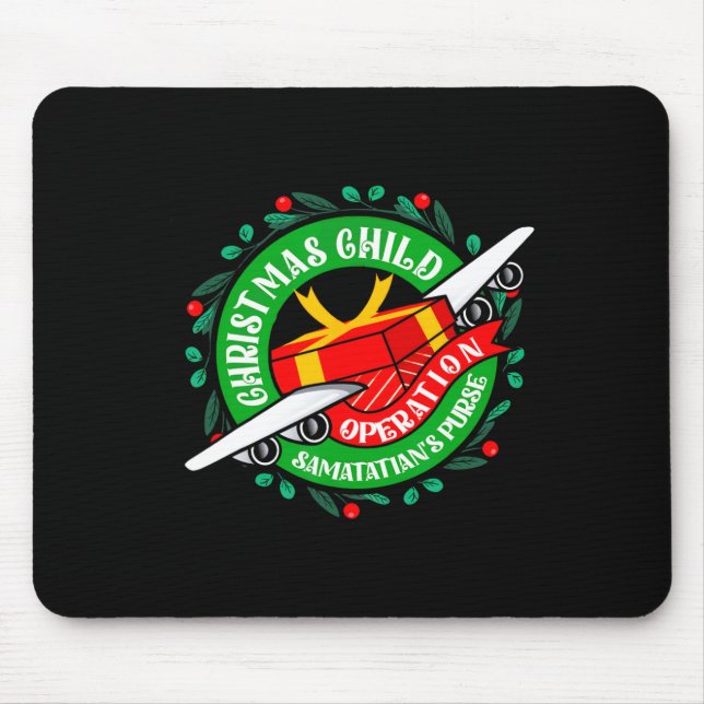 Tapis De Souris Opération sac à main de Samaritain Noël Mème enfan (Devant)