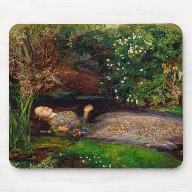 Tapis De Souris Ophelia, John Everett Millais, 1851-1852 (Devant)