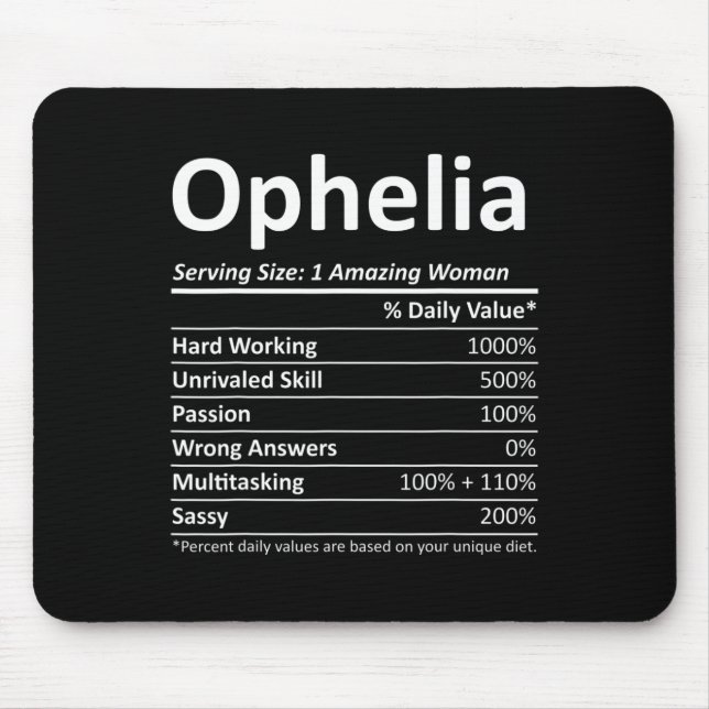 Tapis De Souris Ophelia Nutrition Personalized Funny Christma (Devant)