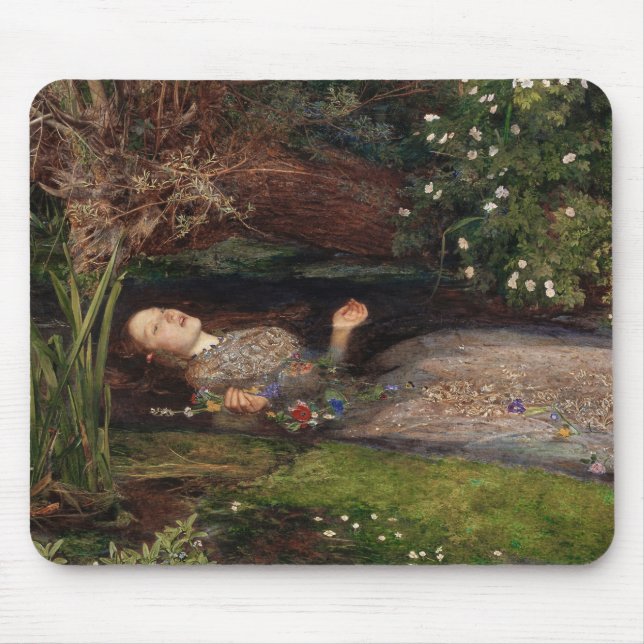 Tapis De Souris Ophélie par John Everett Millais (Devant)