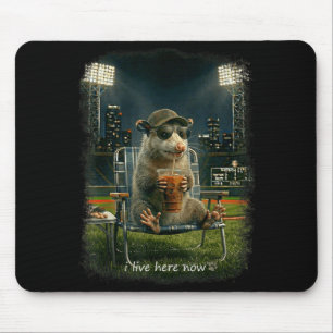 Tapis De Souris Opossum drôle terrain de baseball de ballfield vit