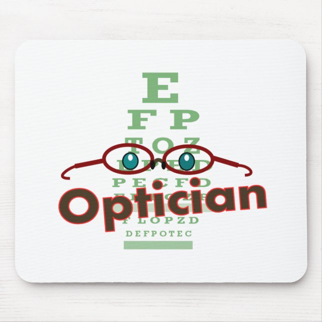 Tapis De Souris Opticien--Cadeaux de diagramme d'oeil (Devant)