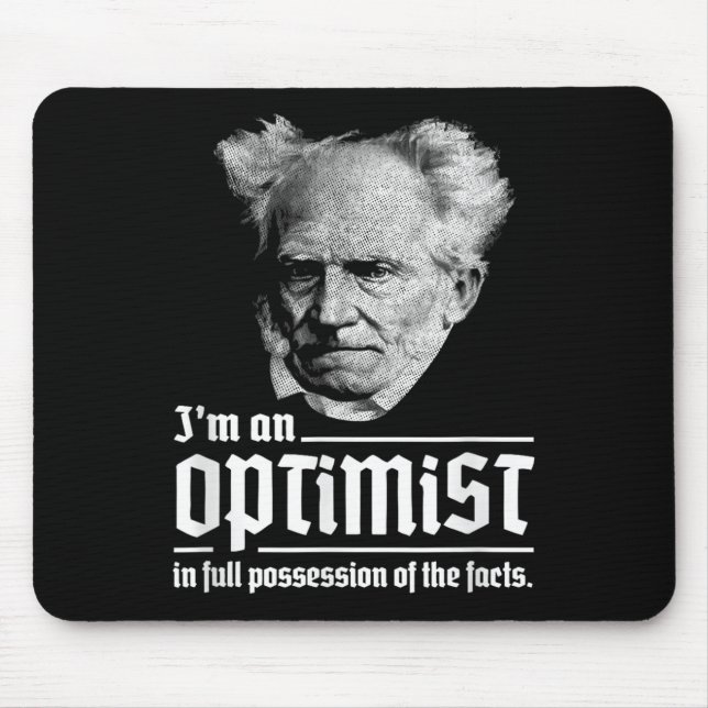 Tapis De Souris Optimiste Arthur Schopenhauer Pessimisme Pessimist (Devant)