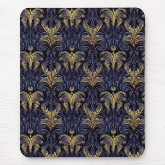 Tapis De Souris Opulence baroque de minuit (Devant)