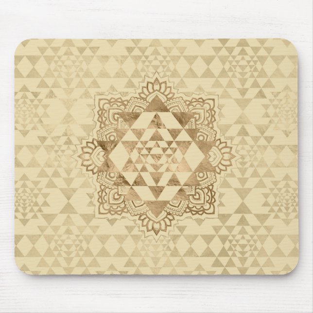 Tapis De Souris Or de pastel de Sri Yantra/Sri Chakra (Devant)