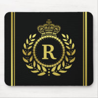 Or royal de noir de guirlande de laurier de