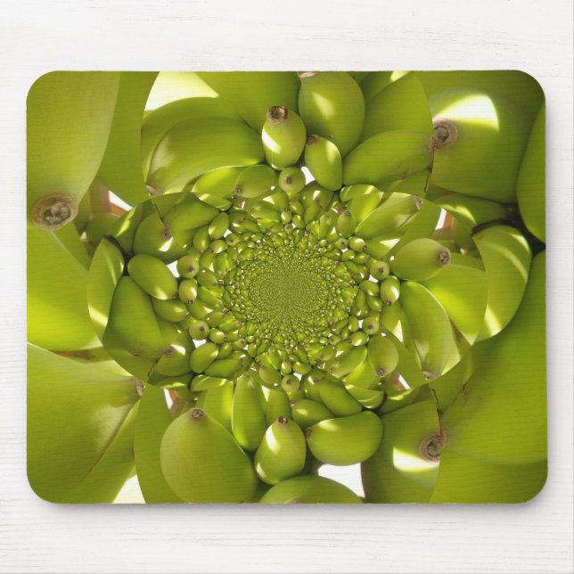 Tapis De Souris Or vert : banane tropicale Twist Kaleidoscope (Devant)
