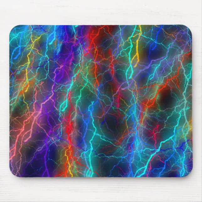 Tapis De Souris Orage éclair arc-en-ciel (Devant)