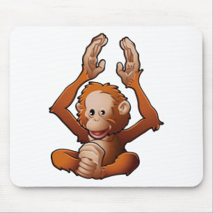 Tapis De Souris orang-outan amical mignon