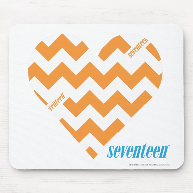 Tapis De Souris Orange 2 de zigzag (Devant)