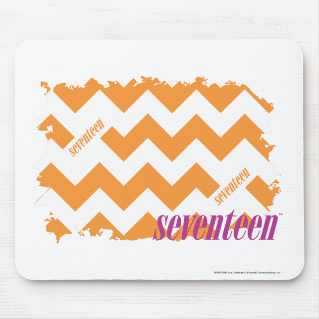 Tapis De Souris Orange 4 de zigzag (Devant)
