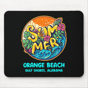 Tapis De Souris Orange Beach Gulf Shores Alabama Vacances d'été S