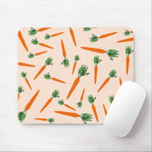 Tapis De Souris Orange Carrot Pattern