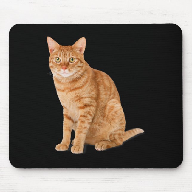Tapis De Souris Orange Chat Tab Funny Chat Parodie Amoureux des ch (Devant)