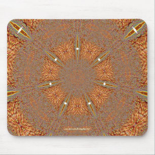 Tapis De Souris Orange chaud Mousepad de flocon de neige