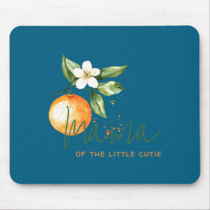 Tapis De Souris Orange Citrus Little Cutie Fête de Bébé Maman à Ve