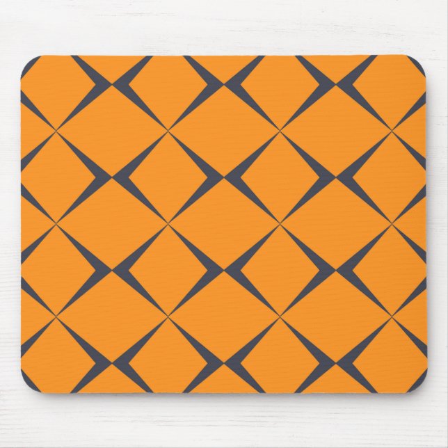 Tapis De Souris Orange, cool, simple, tendance, forme de chevrons (Devant)