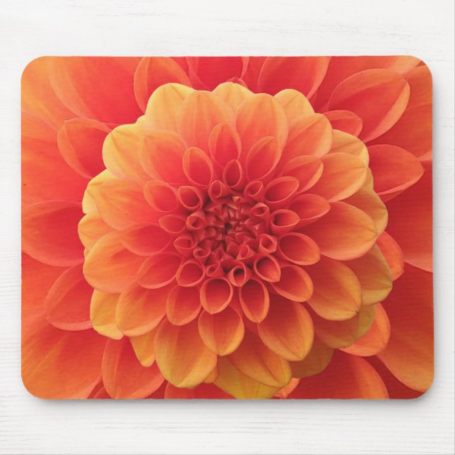Tapis De Souris Orange Dahlia (Devant)