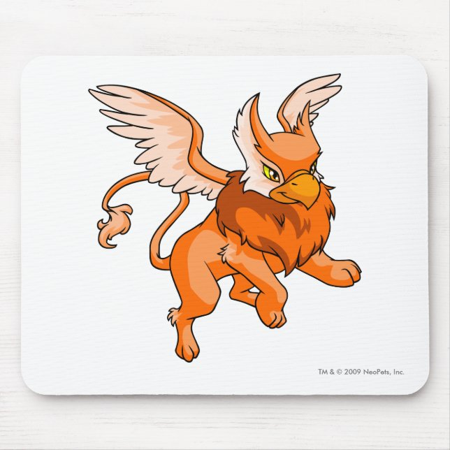 Tapis De Souris Orange d'aire (Devant)