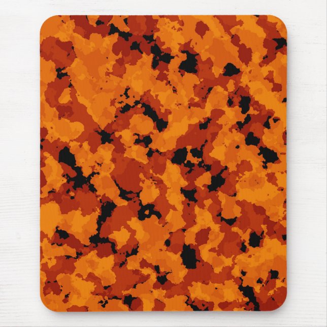 Tapis de souris orange de camouflage (Devant)