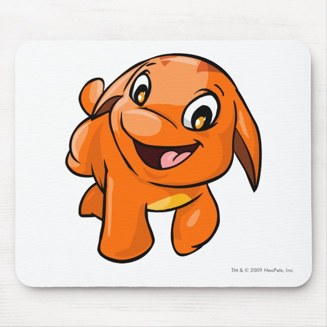 Tapis De Souris Orange de Poogle (Devant)