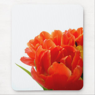 Tapis de souris orange de tulipes