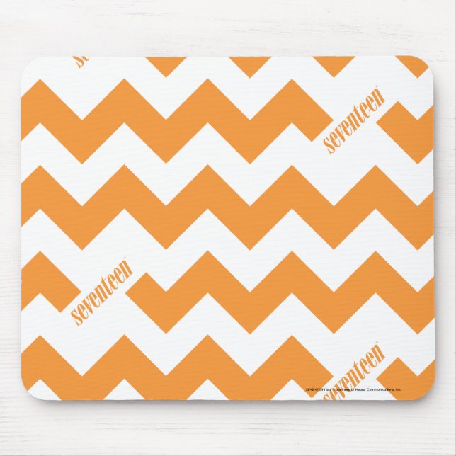 Tapis De Souris Orange de zigzag (Devant)