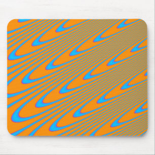 Tapis De Souris Orange et remous bleu Mousepad