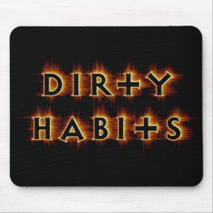 Tapis De Souris Orange Flash Dirty Habits Mousepad
