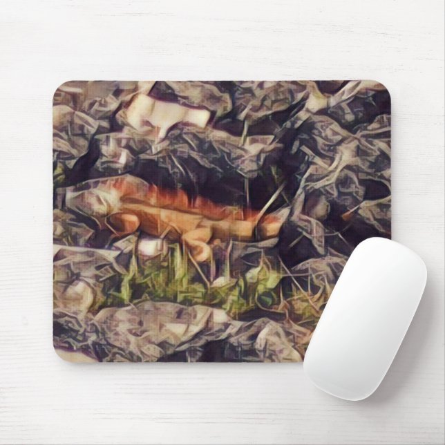 Tapis De Souris Orange Guana Art (Avec souris)