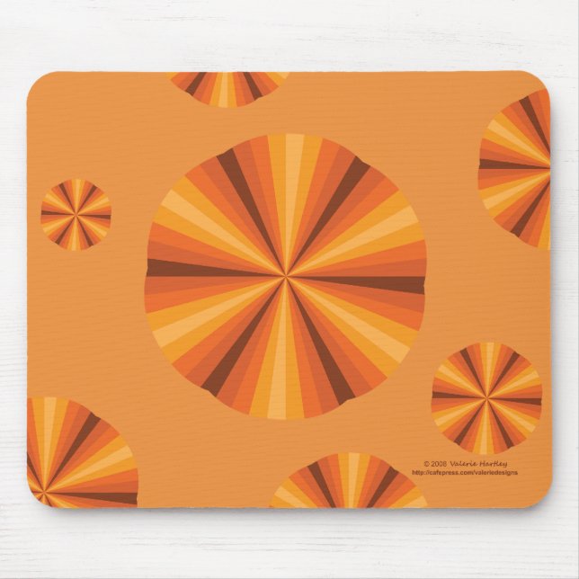 Tapis de souris orange illusion d'optique (Devant)