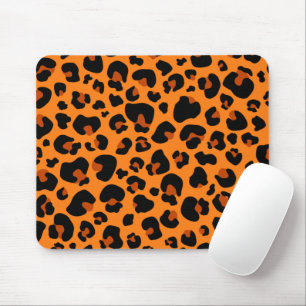 Tapis De Souris Orange Leopard Cheetah Skin Imprimer Motif