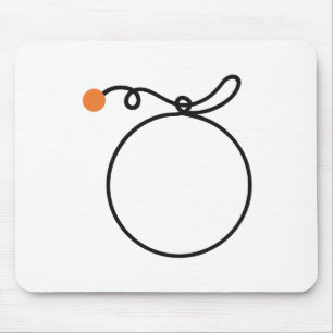 Tapis De Souris Orange Minimaliste Fruit Un Dessin Au Trait Orange