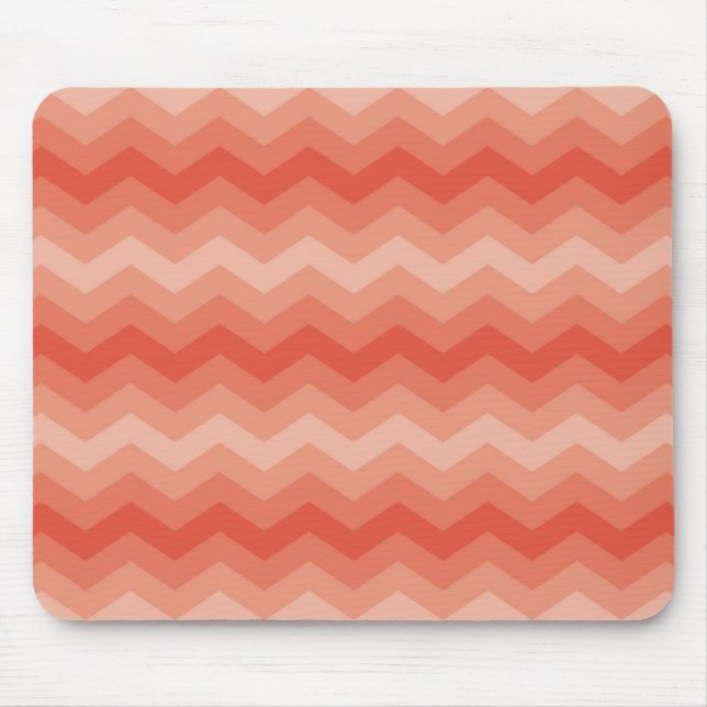 Tapis De Souris Orange Peach Chevron (Devant)