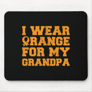 Tapis De Souris Orange Pour Mon Grand-Père Leucémie Granddaug