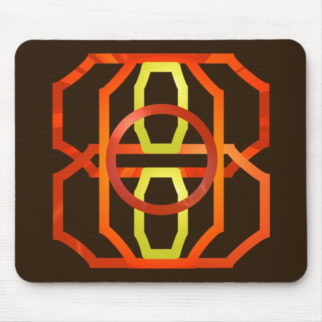 Tapis De Souris Orange rétro des années 1970 (Devant)